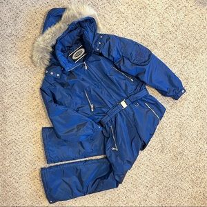FERA Vintage Blue Ski Snow Suit Onesie